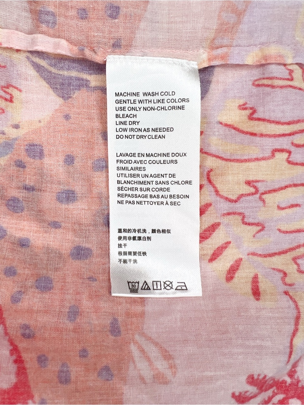 Free People Oceana Mini Dress Pink Fish Print Babydoll Button Up size Small - Picture 7 of 9